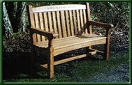 Handmade Oak Memorial bench seat