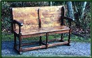 16th century reproduction settle table